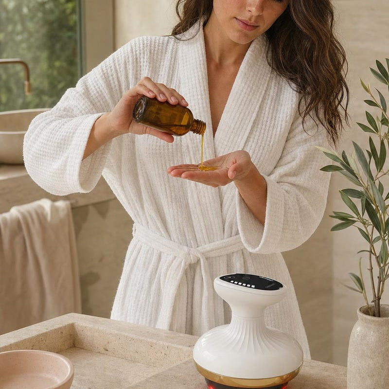 1. Apply body oil